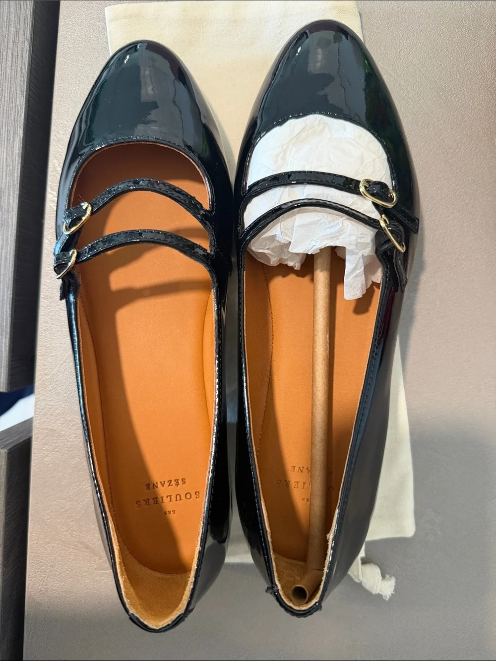 Sezane Black Ballet Shoes Brand New in Box